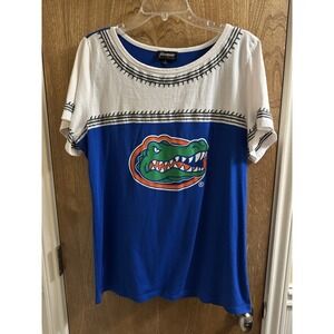 Gameday Florida Gators Women's Shirt Blue White Stitching XL Soft Football NCAA